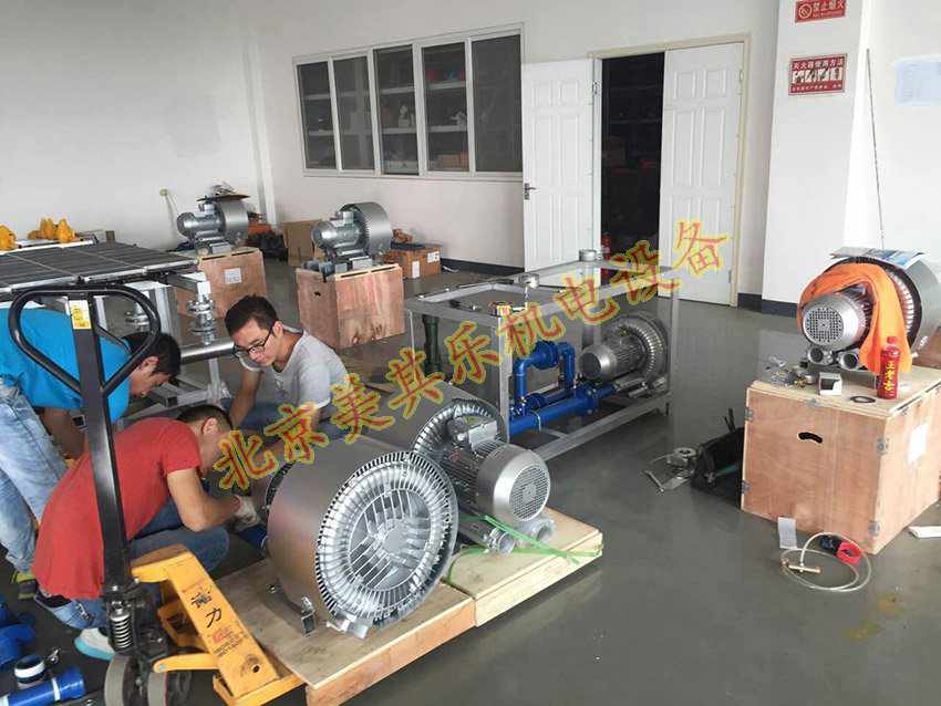 5.5kw双叶轮高压风机用于增压传送系统